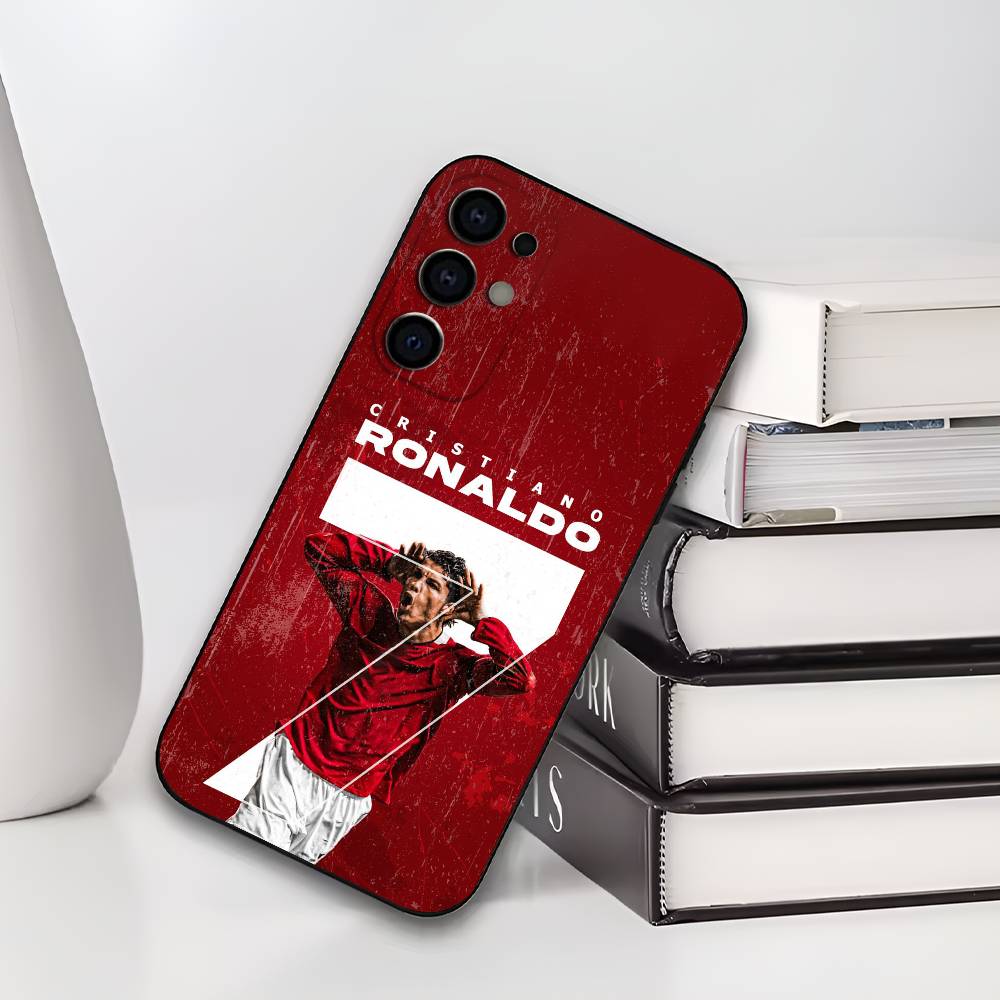 C-CR7 Football Ronaldo Phone Case For Samsung S25,S24,S21,S22,S23,S30,Ultra,S20,Plus,Soft Silicone Black Cover