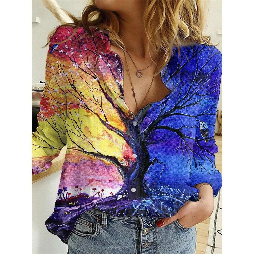 Temperament Loose Blouse Fashion Casual Woman Shirt Elegant Long Sleeve Shirt Woman Holiday Weekend Top
