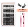 Diy Segmented Single Tuft Of False Eyelashes 8-18Mm Eyelashes Dd Curl Dense Curl