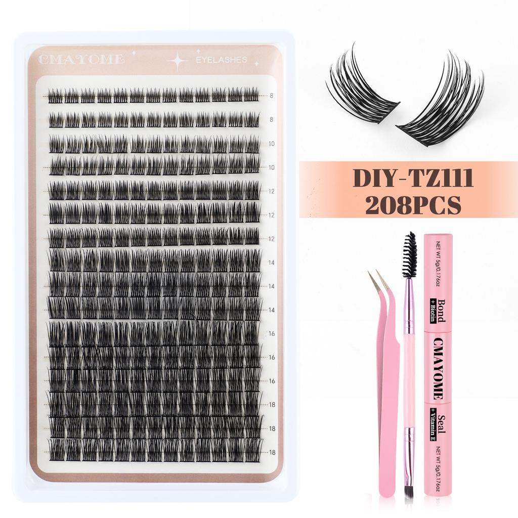 Diy Segmented Single Tuft Of False Eyelashes 8-18Mm Eyelashes Dd Curl Dense Curl