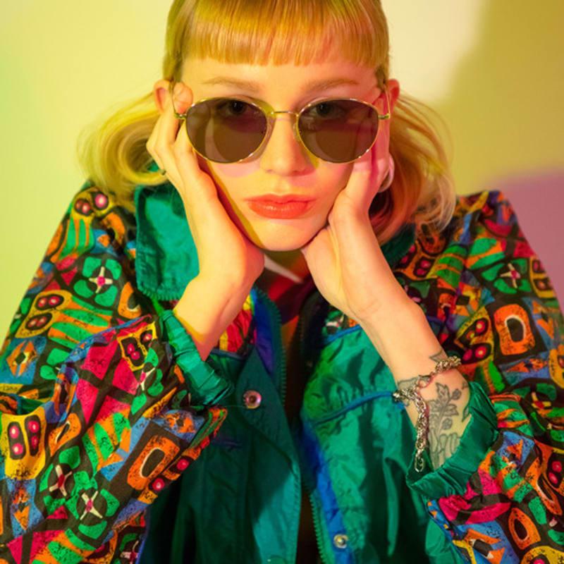 TIMID FREAK Bonnie Gold GR Metal Sunglasses
