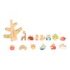 Wooden Animals Stacking Toy Colorful Improve Coordination Blocks Balancing Tree Toy