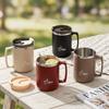 Mini Insulated Coffee Tumbler with Handle Sealed Leakproof 304 Stainless Steel Thermal Travel Mug Portable Dual Drink Water Cup