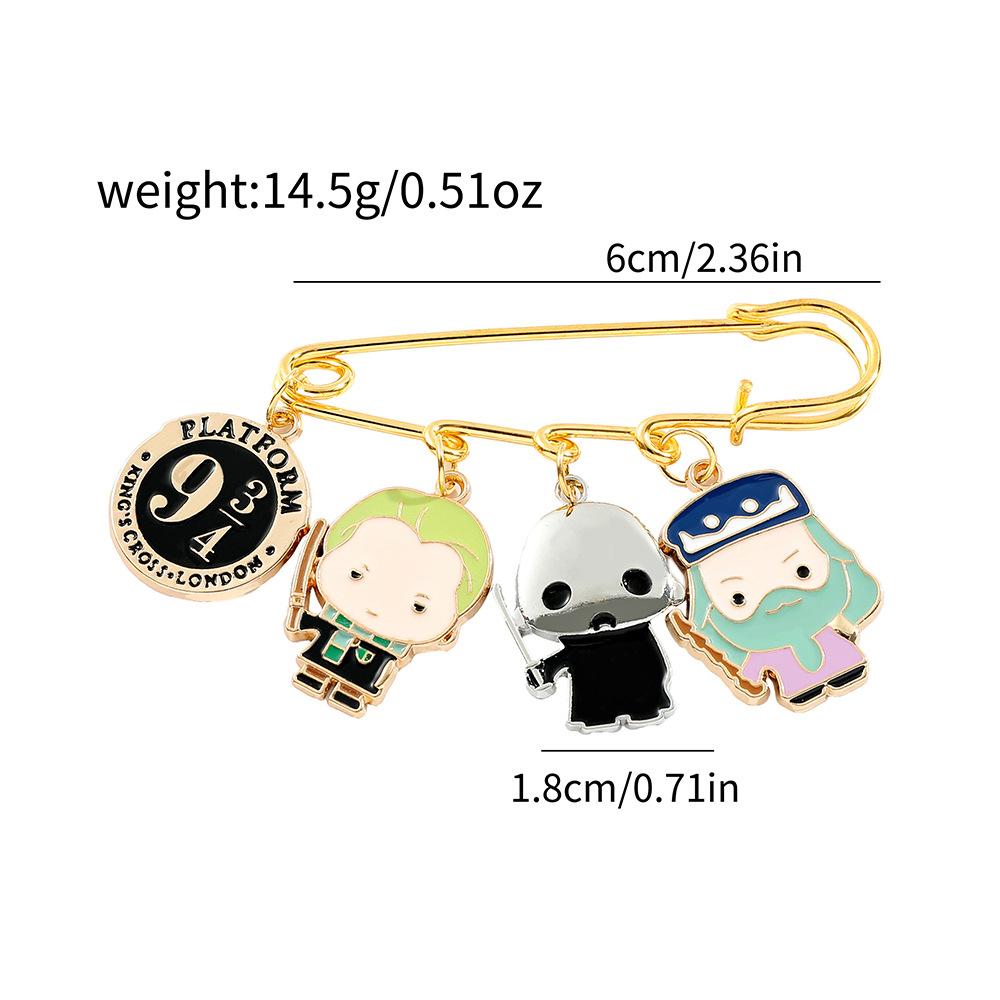 European and American film and television novels Harry Potter metal badge accessories Academy of Magic alloy brooch bag pin