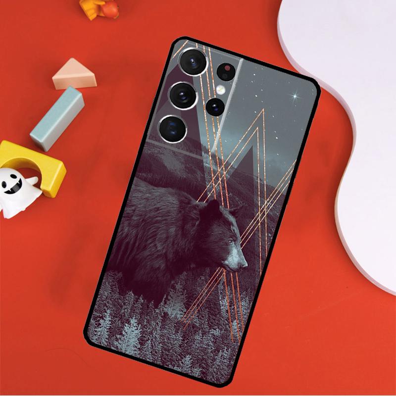 Cute Cartoon Bear Phone Case For Samsung Galaxy S25 Ultra S9 S10 S20 S21 FE S22 S23 S24 Plus S24 Ultra Cover