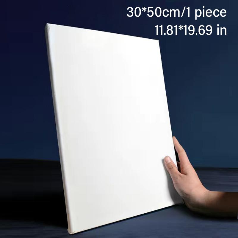 Panou de Desen din Pânză Albă, Cadru din Lemn cu Pânză de Bumbac, Potrivit Pentru Acrilic, Guașă, Practică de Pictură, Creație, Materiale de Artă, HB-05, 1 Bucată