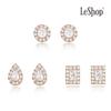 [LsSHOP] Boucles d'oreilles Classiques Tini en Or 14K avec Pierre (Plaqué or)_LJ5313BRE