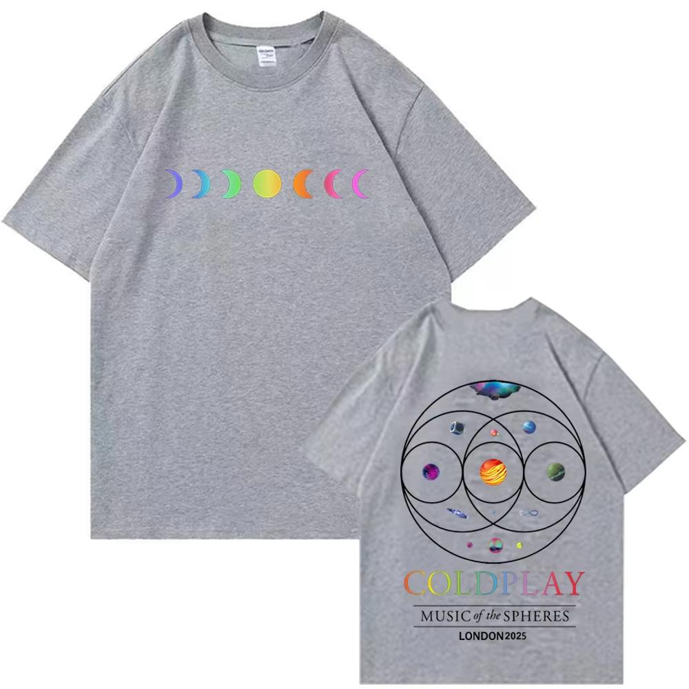 Coldplay 2026 London Tour Harajuku Style Crew Neck Casual Comfortable Women And Men T-Shirt