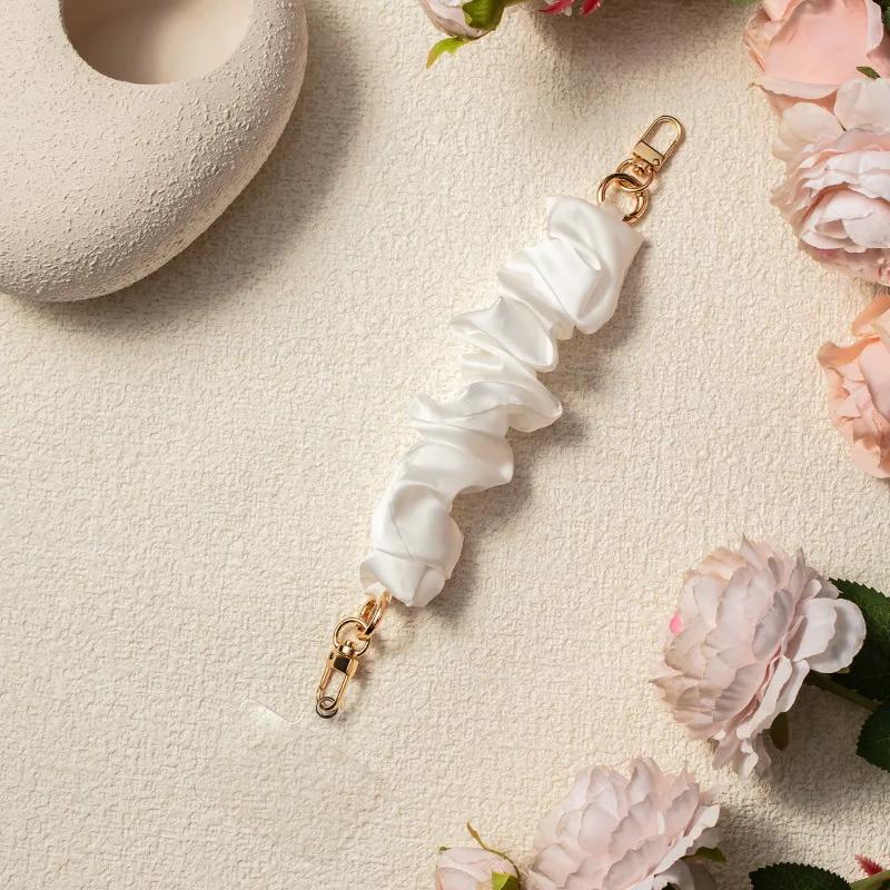 Braccialetto con Laccetto da Polso per Telefono Monocolore per Donna Ragazza Creativo Elastico Forma Scrunchy Cordino per Telefono Cellulare Accessori