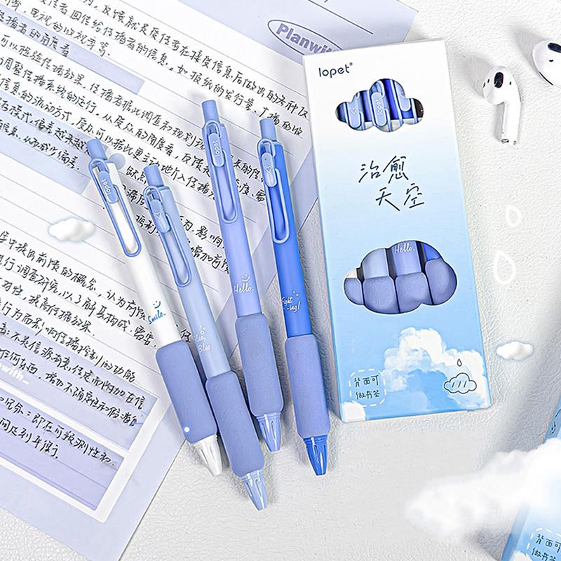 1 buc pix cu gel de ceai verde, suport moale la atingere, 0,5 mm, pix cu bilă, cerneală neagră