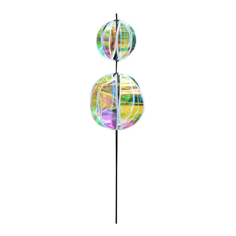 Yard Patio Farm Reflective Pinwheels with Stakes Plant Flower Garden Decoration