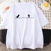 Mosaic Game Cactus Little Dinosaur Prints Unisex Cotton TShirts Creativity Street Funny Short Sleeve Casual Allmath Unisexs Clothing