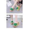 Damen Sommer Muffin mit Plateau-Absatz mit Fischmaul Bequeme Atmungsaktive Flip-Flops Strand Sandalen
