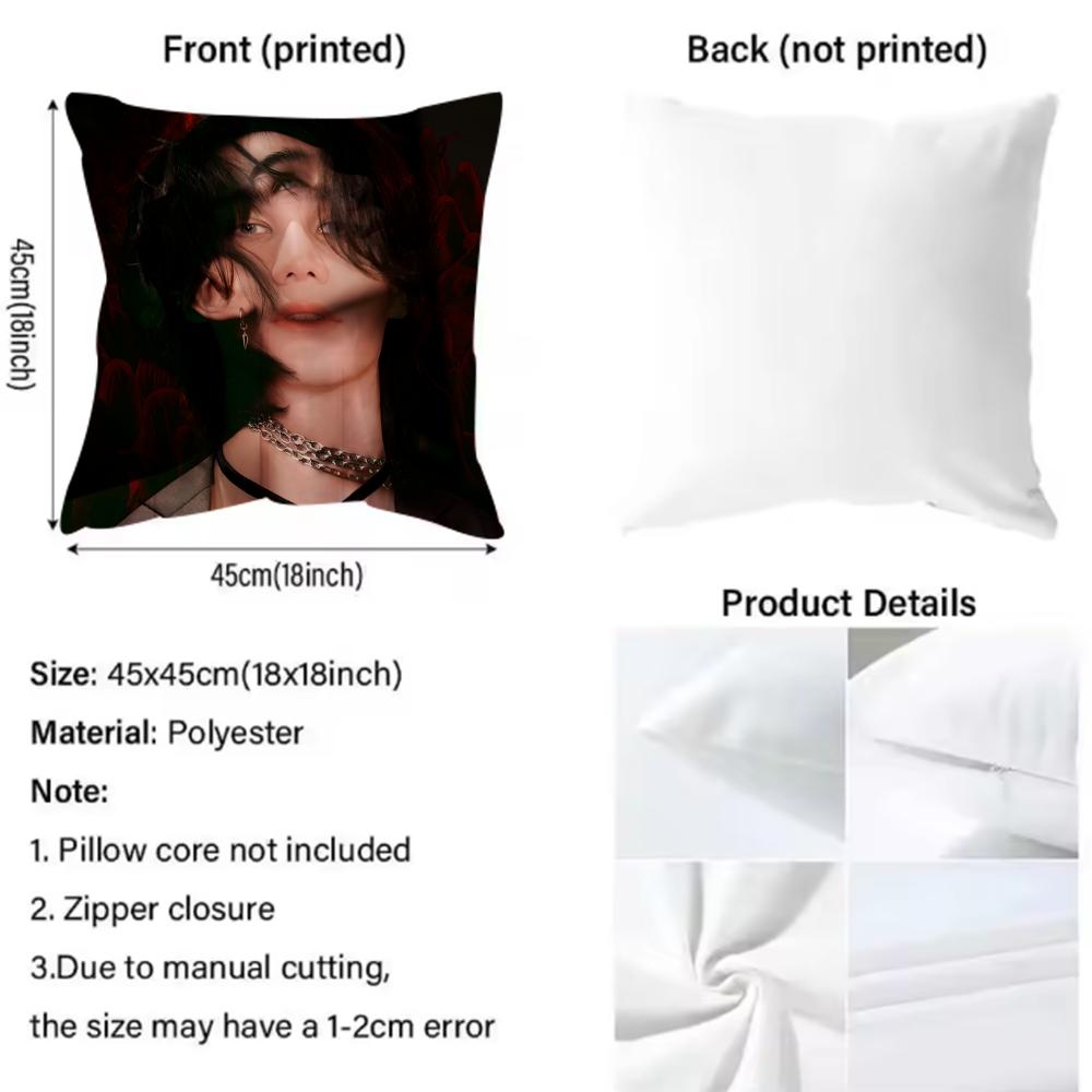 Jeff Satur Kissenbezug Musterbedruckter Kissenbezug für Wohnzimmer Sofakissenbezug & Schlafzimmerdekoration