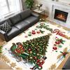 Christmas Custom Name Printed Square Area Rug Soft Non Slip Floor Carpet For Bedroom Holiday Gift
