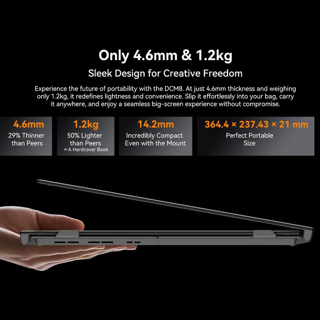 Blackview DCM8 15.3" Dual Portable Monitor — Ultra-Thin 4.6mm, 1.2kg, TÜV Low Blue Light