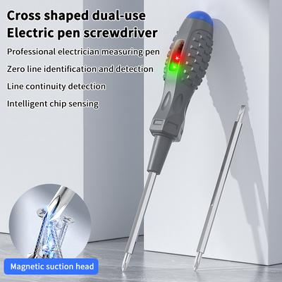 2 In 1 Induction Electric Pen With Magnetic Screwdriver Voltmeter Power Detect Double Color Light Induction Test Pen