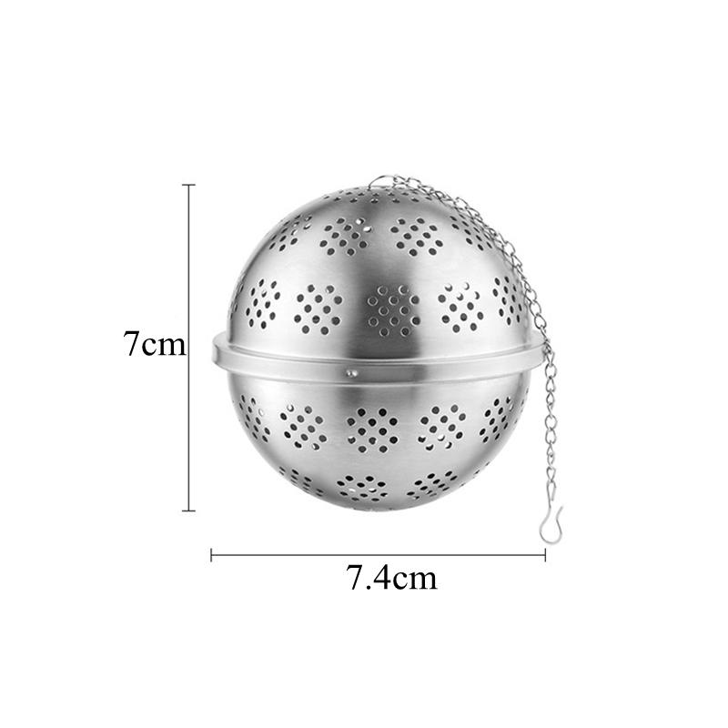 Edelstahl-Teeblatt-Infuser-Sieb Gewürznetz-Sieb zum Aufbrühen von Teekannen Teefilter Gewürzkugel Küchenzubehör