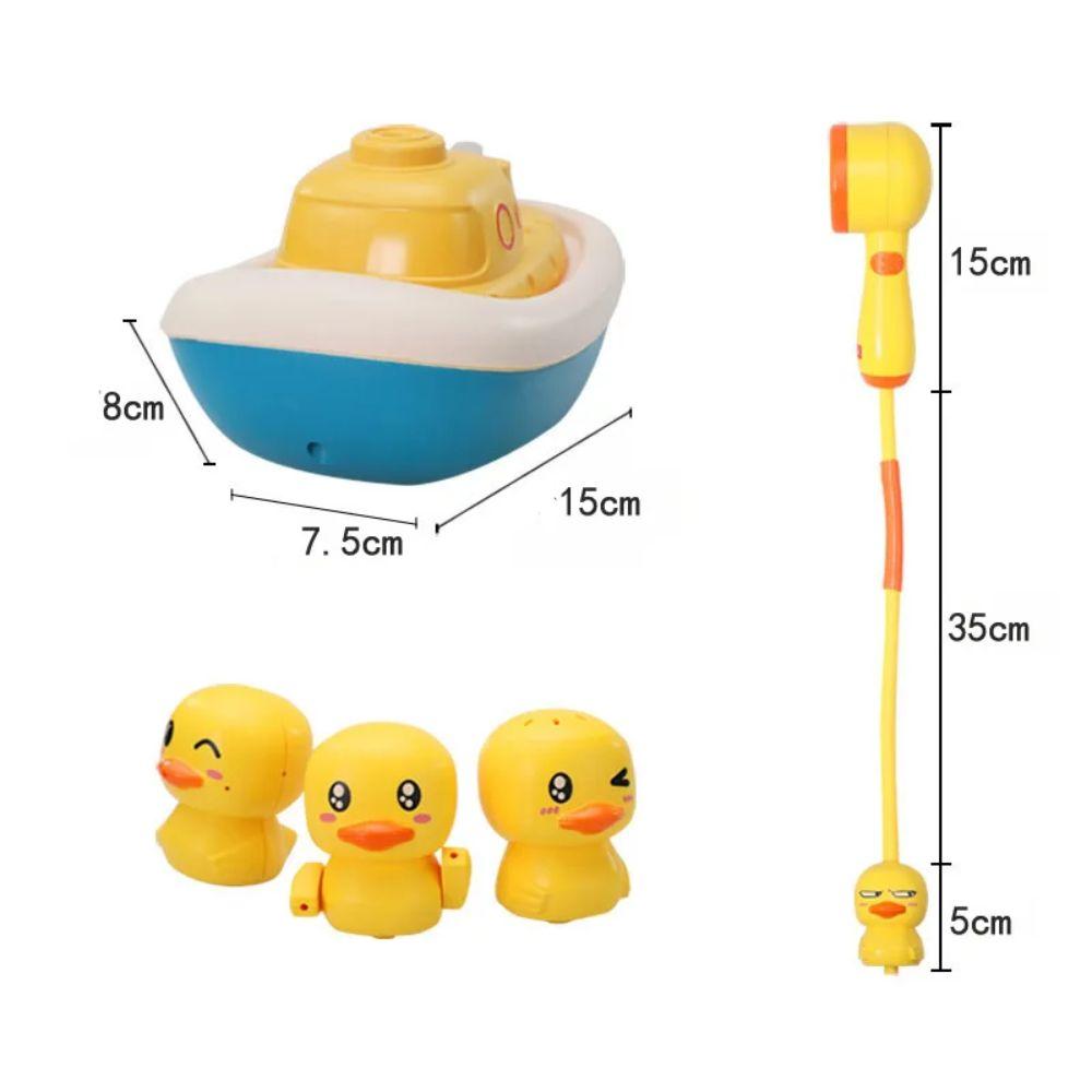 Small Yellow Duck Bathtub Toy Spray Water Water Toys Funny Baby Shower Set  Kids