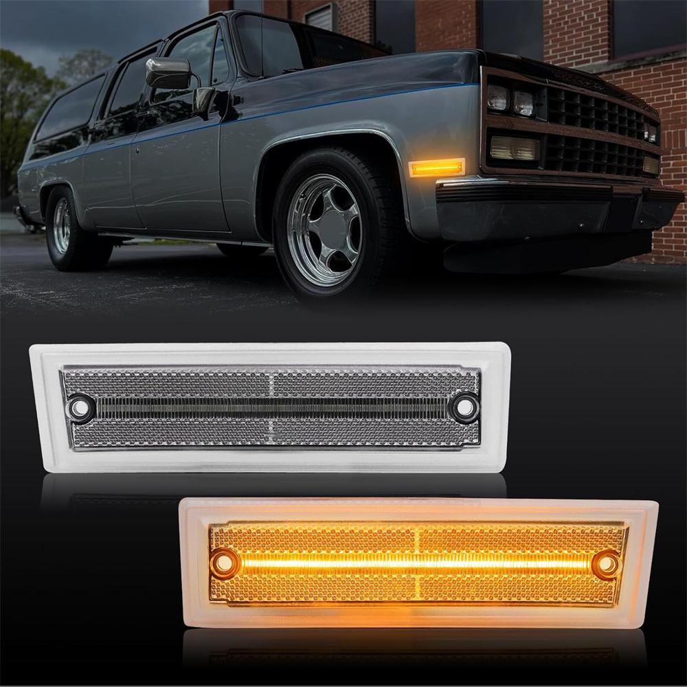 LED Side Marker Lights For Chevy C10 C20 C30 K10 K20 K30 Suburban 1981-91