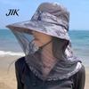 Lightweight Hiking Cap Mosquito Net Hat with Neck Flap for Men Women Wide Brim Quick Dry Fishing Sun Bucket Outdoor Camping Gardening Breathable