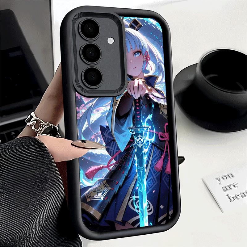 Handyhülle für Samsung Galaxy S26 S25 Ultra S24 FE Genshin Impact Kamisato Ayaka Hülle S23 Plus S22 + S21 S20 5G Weiches Silikon F