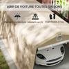 Garage Tent Carport Dim. 6.2L X 3.3W X 2.4H M Robust Galvanized Steel High-density PE 150 G/m² Waterproof anti-UV