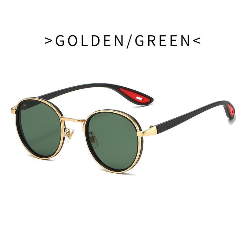 Non-polarized Vintage Metal Round Sunglasses Women for Men Shades Popular Hip Hop Outdoor Sun Glasses