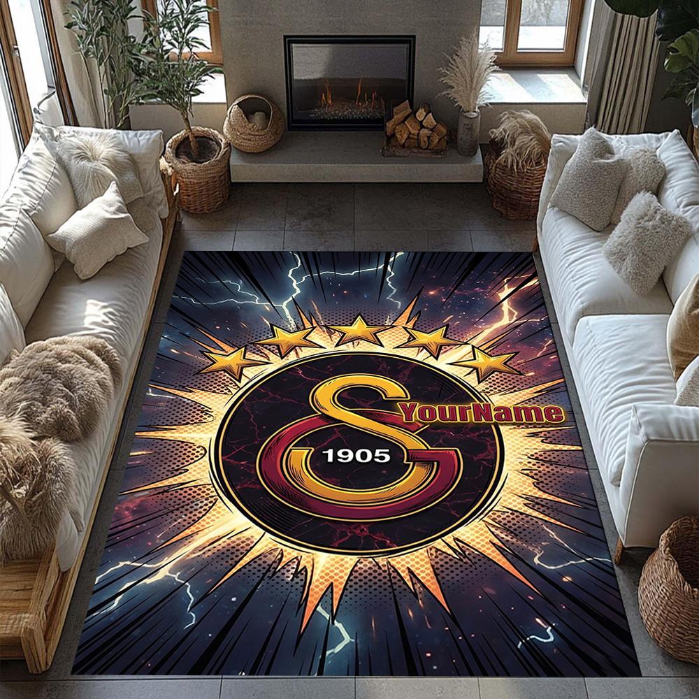 Galatasaray Customizable Name Floor Mat Suitable For Study Room Living Rooms Entryway Balcony Antislip Carpet Anime Office Decor