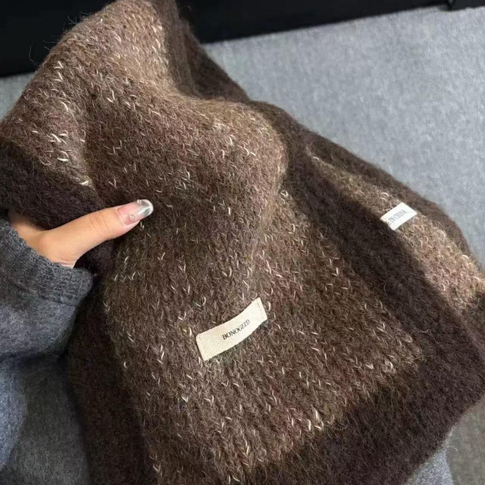 

Trendy Autumn Winter Warm Scarf Korean Thermal Shawl Wrap Fashion Wool Knitted Scarf For Women