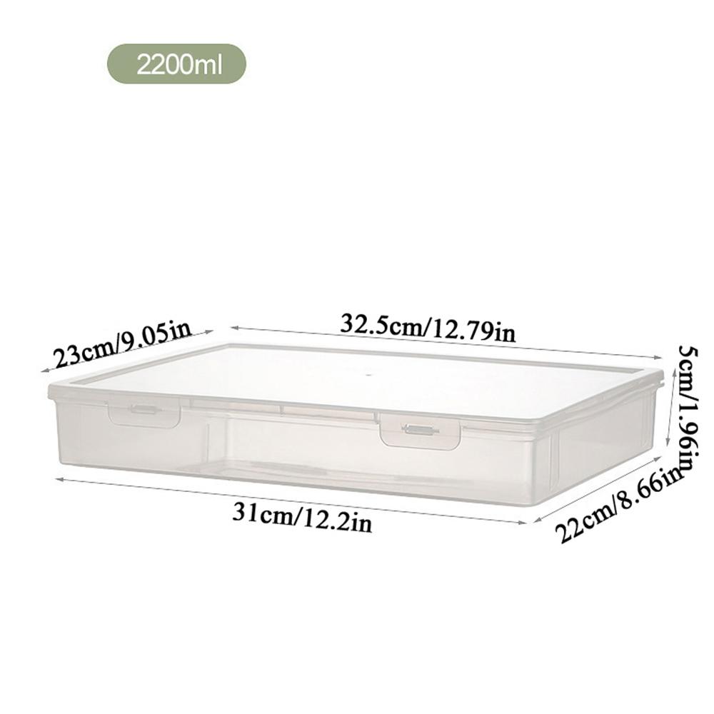 Large Capacity Transparent Document Organizer Plastic Clear Square Shape Storage Box Organizer Box Desktop Document Storage Case
