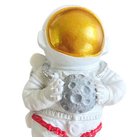 Space Themed Decoration Cartoon Astronaut Resin Refrigerator Magnet, 3D Flying Saucer Fridge Magnet Theme for Kitchen Office Whiteboard Cabinet
