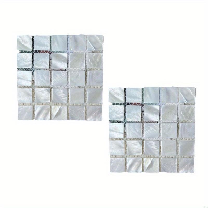 2pcs Handmade Drink Shell Square Coasters Heat Resistant Cup Mats Dining Table Accessories Home Decoration Placemat