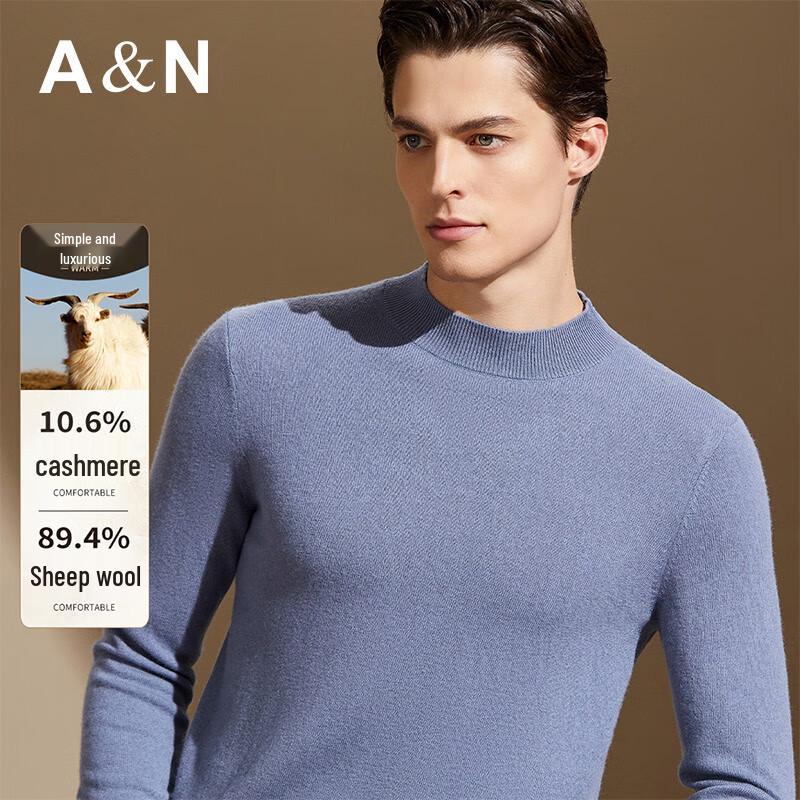 

Antonio Men s Cashmere Blend Semi-High Neck Pullover Sweater M