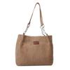 Große, geräumige Cord-Wintertasche, lässig, schlicht und tragbar, Schultertasche