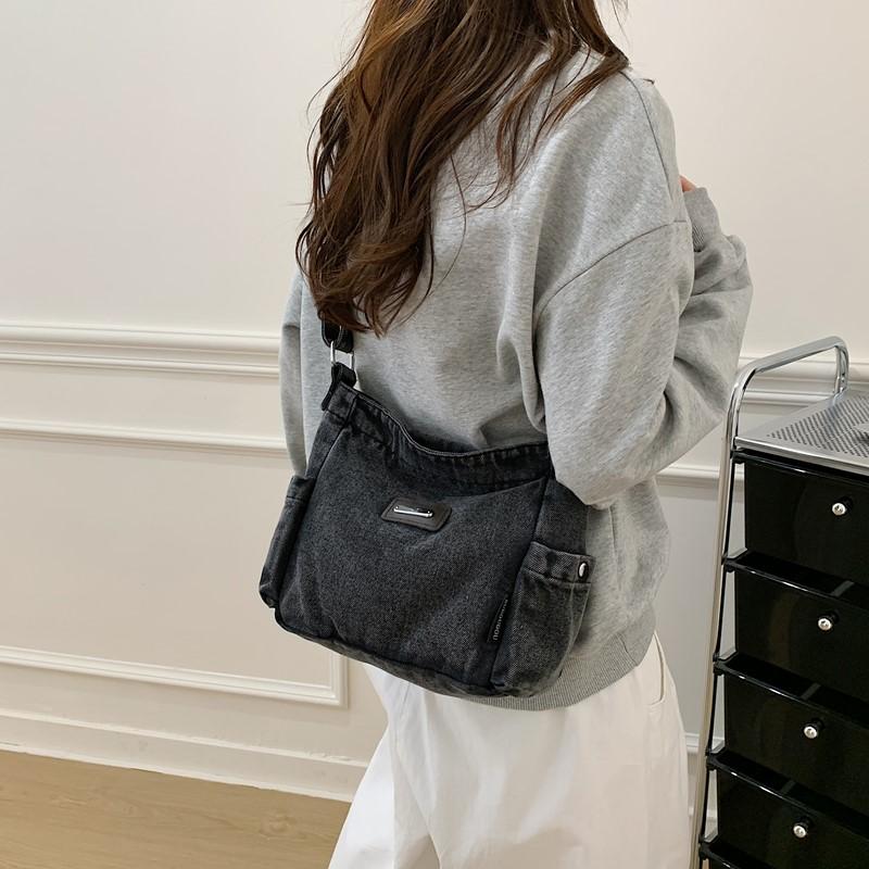 Denim Bag Women's Shoulder Crossbody Bag Commuter Small Square Bag