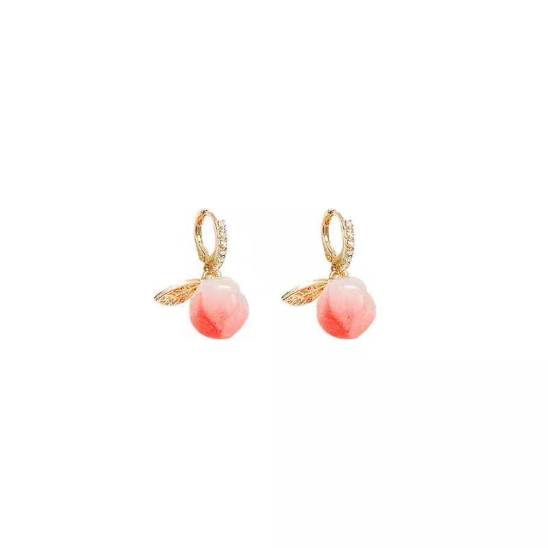 Japanese and Korean Design Sense Fashion Cute Fruit Earrings Female Creative Girl Heart Sweet Cool Stud Earrings Versatile Personality Trendy Earrings