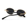 Cross-Border European and American Metal Framed Sunglasses Trendy Street Style Sunglasses for Men Modern Charm Retro Oval Sunglasses for Women 1439