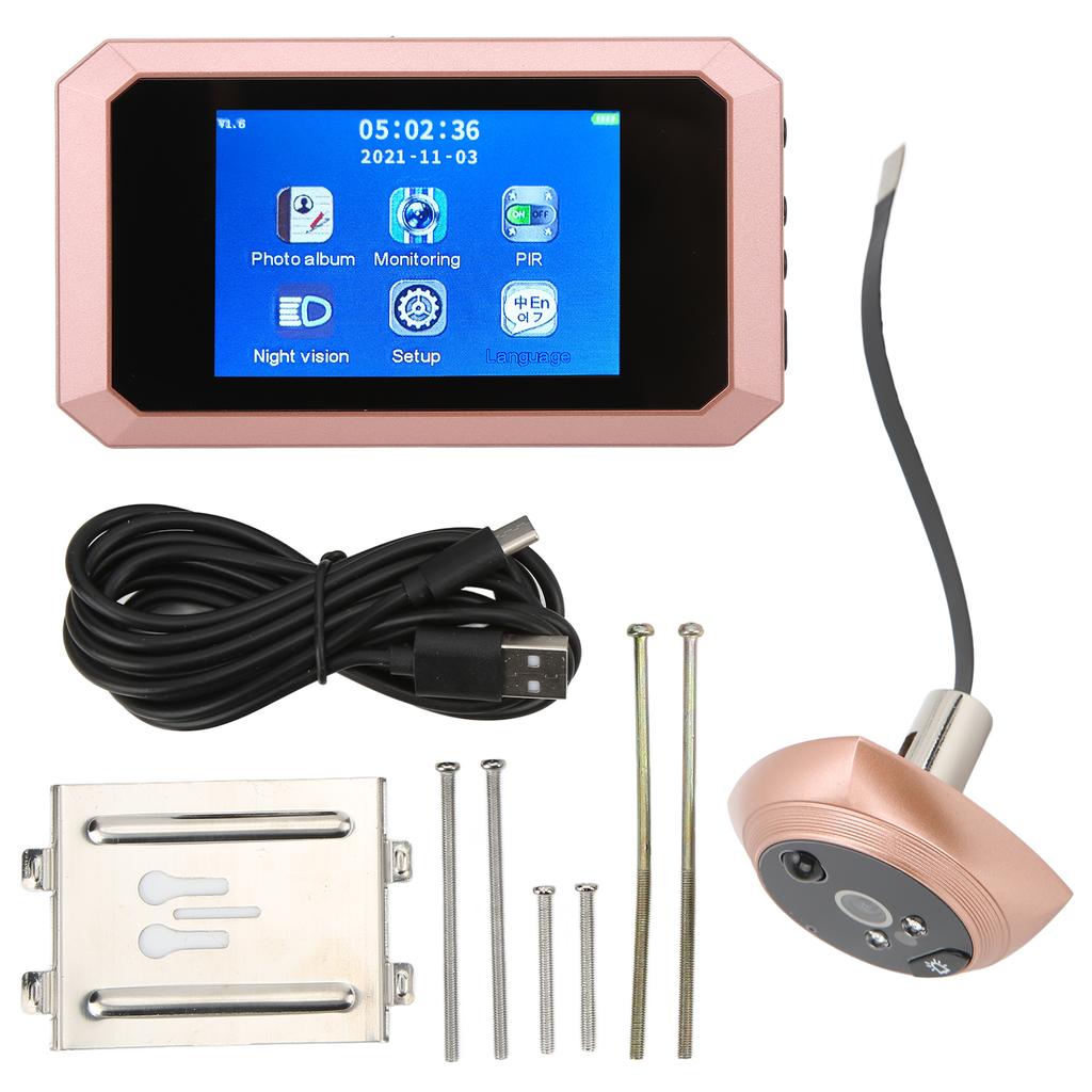 3.5in Doorbell Digital Viewer Motion Detection Night Vision High Definition for Home Safety