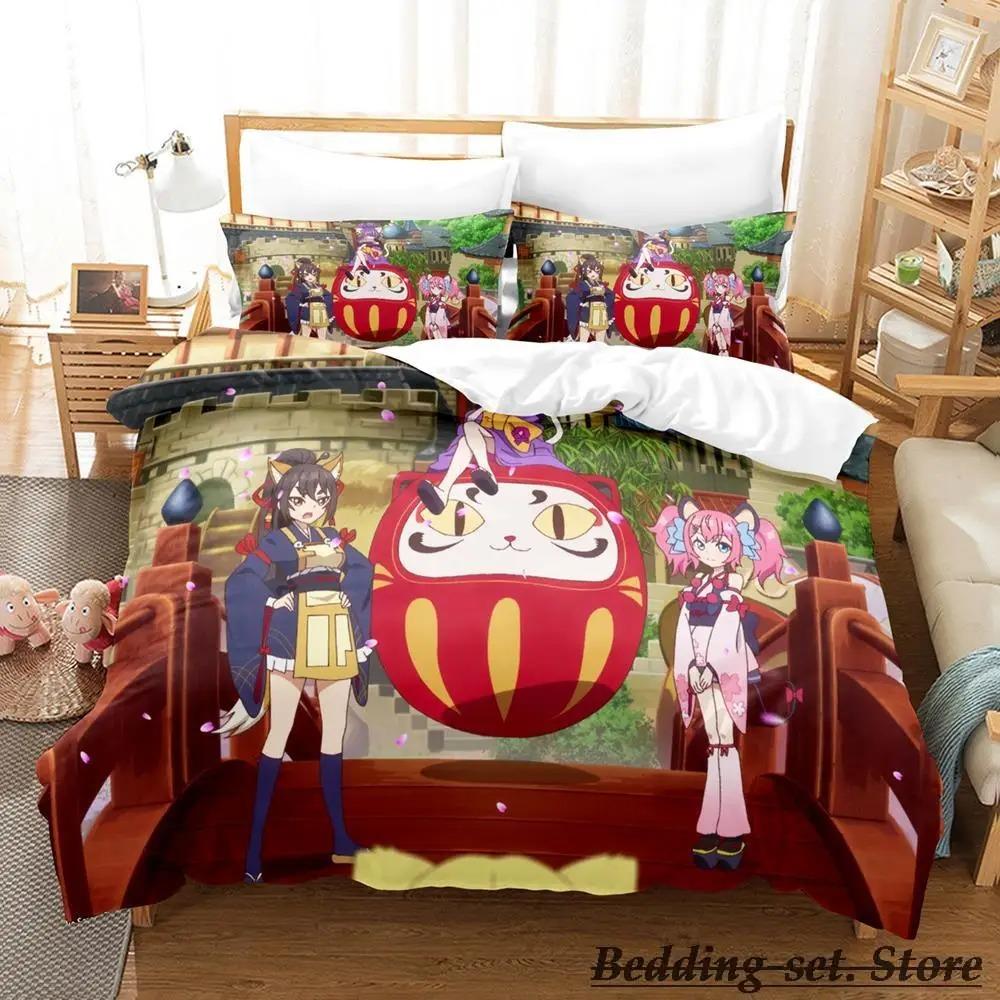 

Show By Rock! Bedding Set Cartoon Anime three-piece set Adult Kid Bedroom Duvetcover Sets 3D Kawaii Cute Girls 70x133cm 2pcs