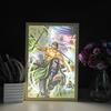 23cm/9.06in Anime Color Light Painting Night ONE PIECE Demon Slayer Peripherals Led Bedroom Table Lamp Crafts Collectible Decor