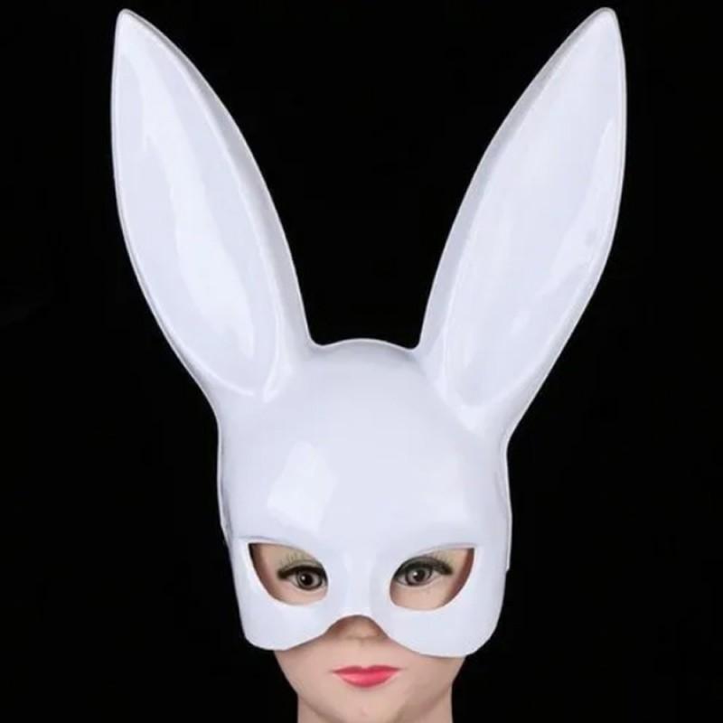 Glowing Half Face Mask Halloween Costume Party Club Rave Masquerade Bunny Girl