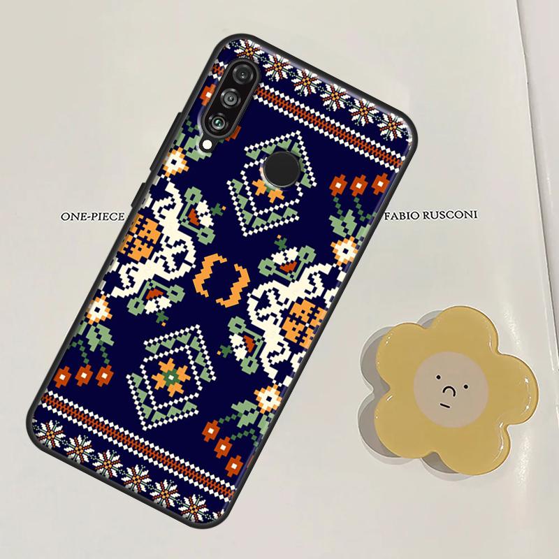 Ukraine Ornament Pattern For Huawei Nova 11 9 10 SE Y60 Y70 Y90 Y61 Y91 Nova 3i 7i 8i 11i P20 P40 Lite P30 Pro Case