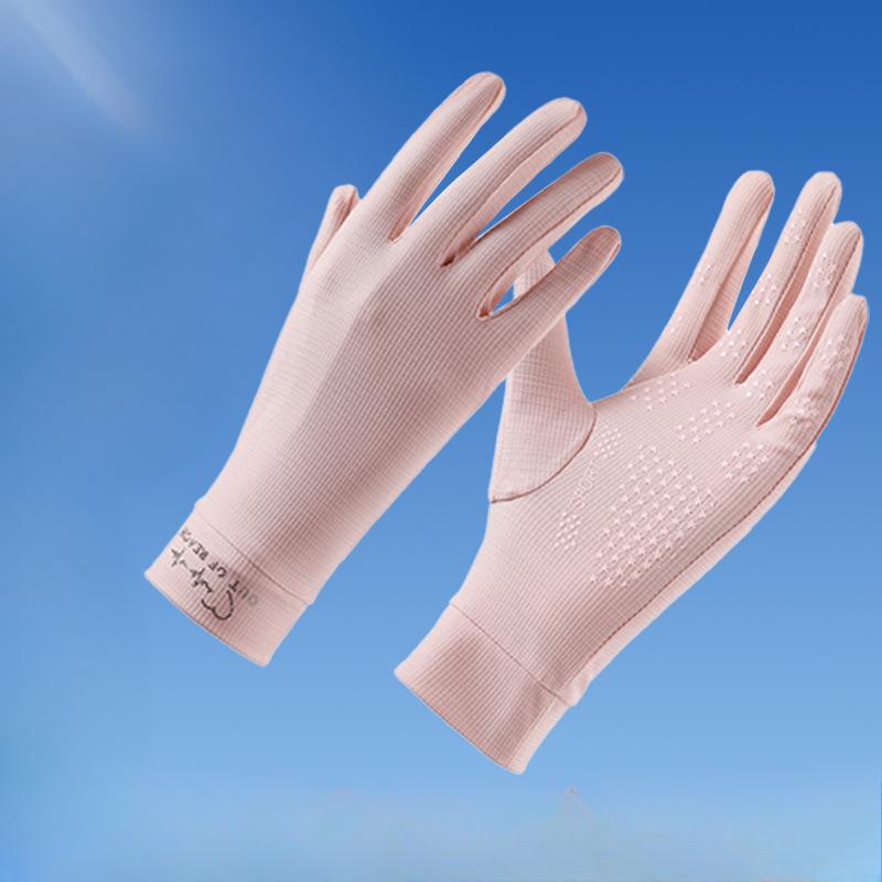 Sunscreen Gloves for Women In Summer Outdoor Cycling Non Slip Sports  Fitness Breathable  Driving  Running  Cool Ice Silk Gloves