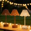 Rattan Lamp 120 Lumen Wireless Rechargeable Dimmable Artificial Rattan Lighting Desk Lamp For Living Room Office Home Reading