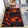 Tappeto Area Vulcanica Lava Magma Texture Realistica Crepata Tappeto Grande Antiscivolo Tappetino Gioco Bambini Decorazione Cool per Stanza dei Giochi Camera da Letto di un Ragazzo