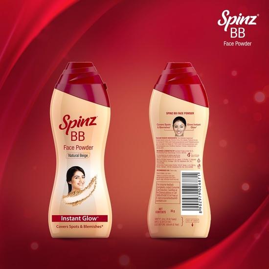 Spinz BB Brightening & Beauty Face Talc for Instant Brightness | Lasts 2X Longerand Smooth Skin (Natural Beige) – 70 gm