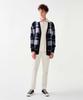 Stco Big Check Pattern Cardigan Blue (Oversized)_Skgua01Ocl