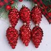2Pieces Shimmering Pinecone Holiday Decorations Not Traditional Design Christmas Hanging Ornaments