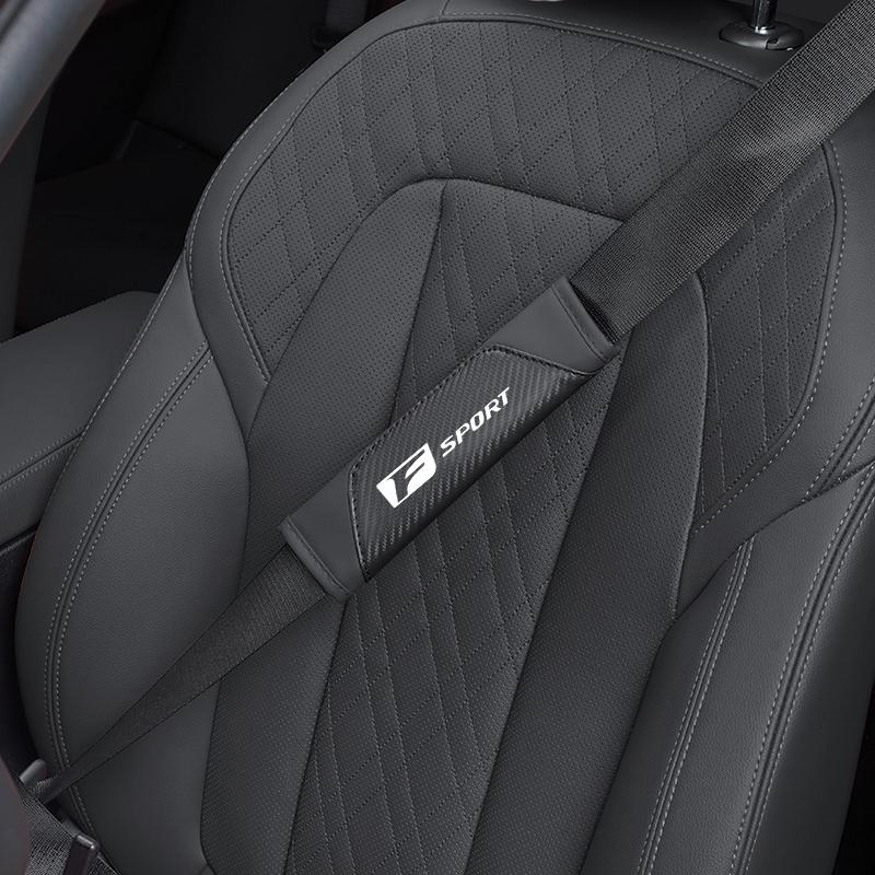 Car Seat Belt Shoulder Cover Carbon Fiber Protective Pad For Lexus F SPORT ES UX 300e GS GX IS LS LX CT LC LBX NX RX 350h 450h